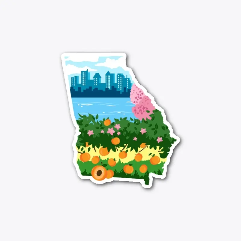 Georgia Die Cut Sticker